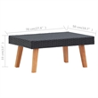 vidaXL PE Rattan Coffee Table in Black