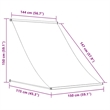 vidaXL Polyester fabric with PA coating Steel frame Awning in Cream