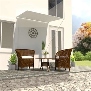 vidaXL Polyester fabric with PA coating Steel frame Awning in Cream