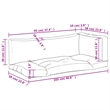 vidaXL Pallet Cushion in Grey (Set of 3)