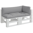 vidaXL Pallet Cushion in Grey (Set of 3)