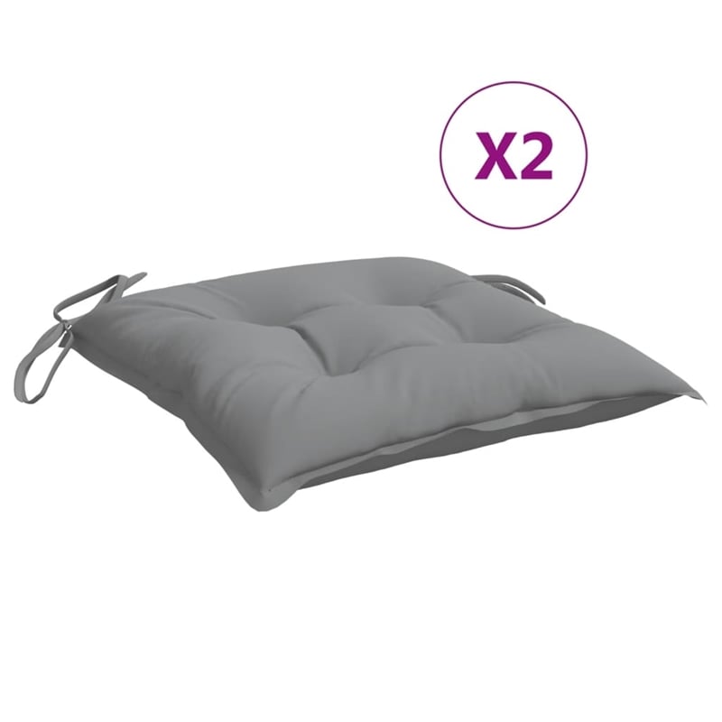 vidaXL Chair Cushion in Gray (Set of 2)