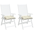 vidaXL Chair Cushion in Cream White (Set of 2)
