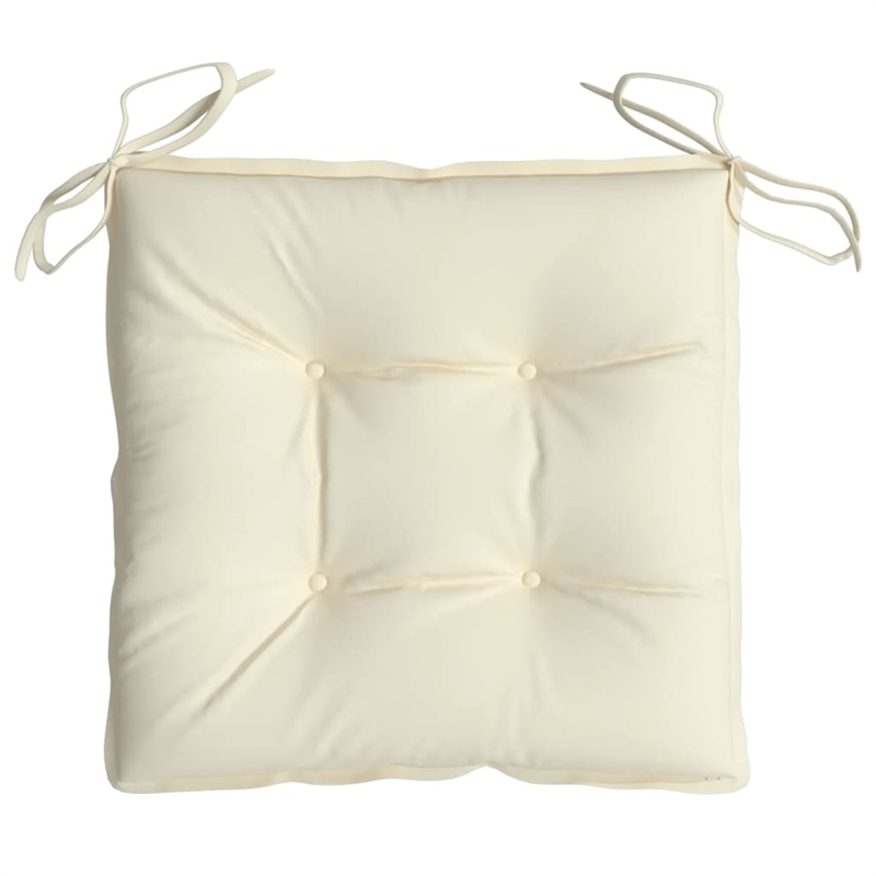 vidaXL Chair Cushion in Cream White (Set of 2)