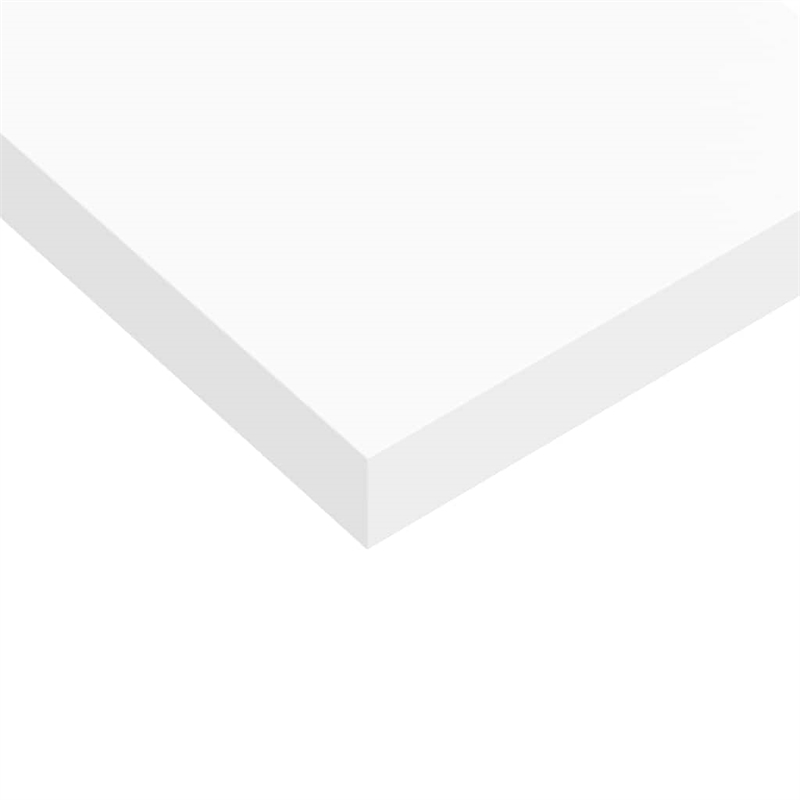 vidaXL MDF and Metal Wall Shelf in White Honeycomb (Set of 2)