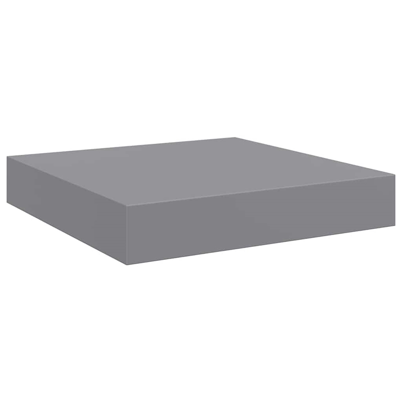 vidaXL MDF Sqaure Wall Shelf in Gray (Set of 2)