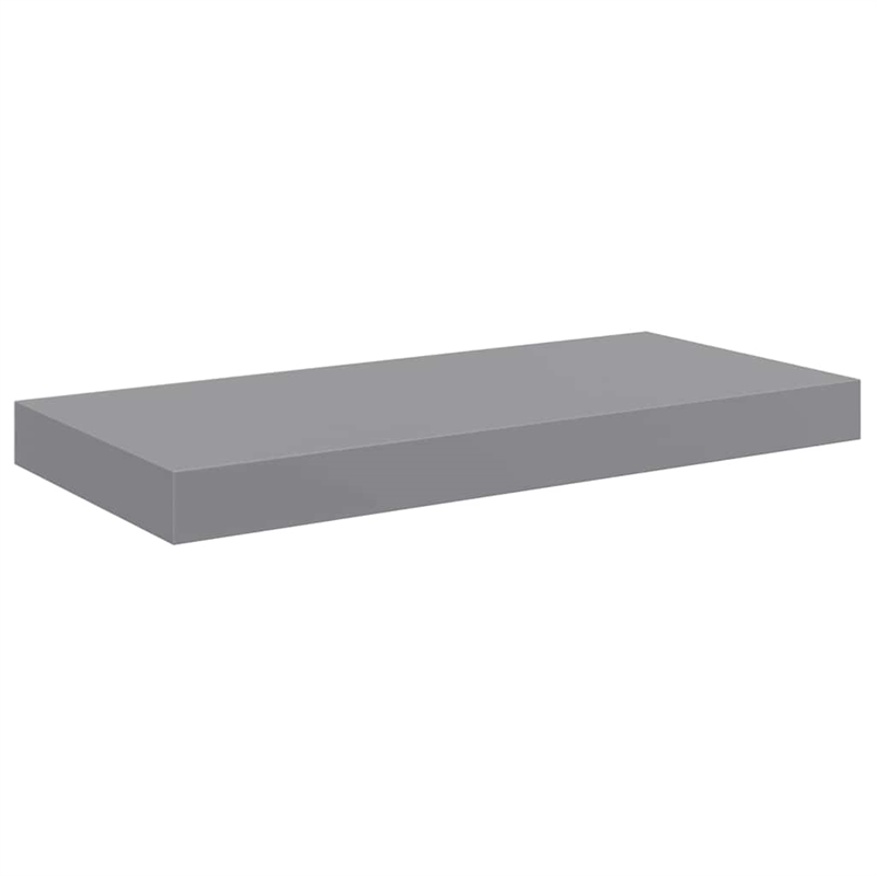 vidaXL MDF and Metal Wall Shelf in Grey Honeycomb (Set of 2)