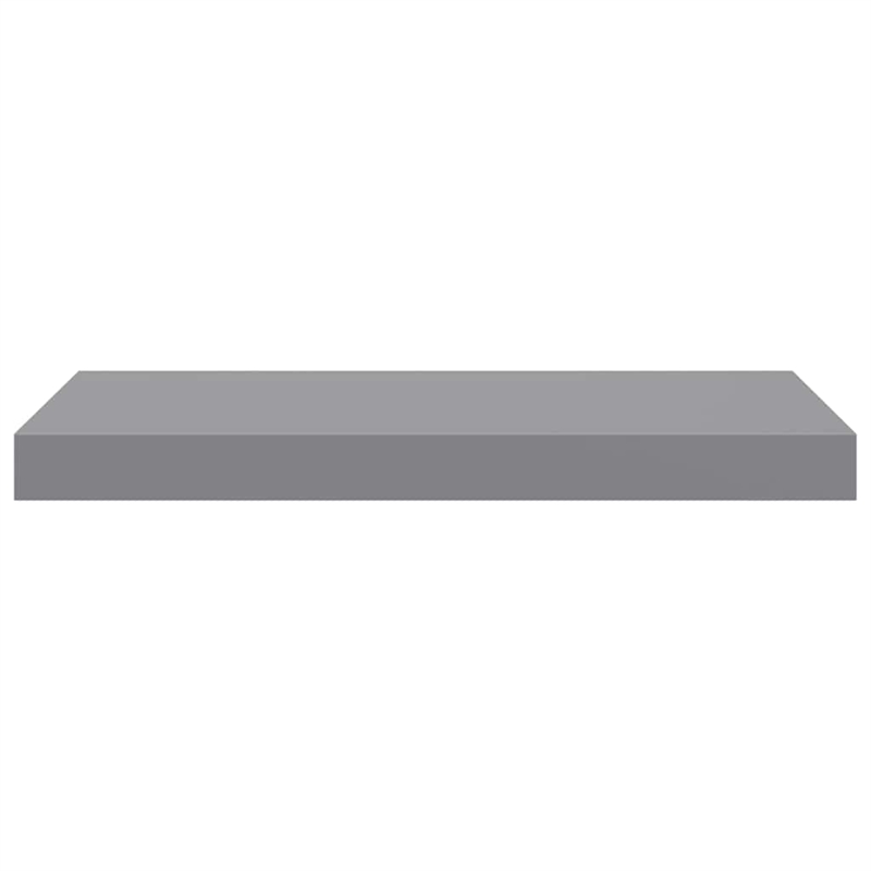 vidaXL MDF and Metal Wall Shelf in Grey Honeycomb (Set of 2)