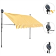 vidaXL Polyester with PU coating Retractable Awning in White/Orange