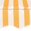 vidaXL Polyester with PU coating Retractable Awning in White/Orange