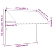 vidaXL Polyester with PU coating Retractable Awning in White/Orange