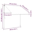vidaXL Retractable Awning in Orange/Brown