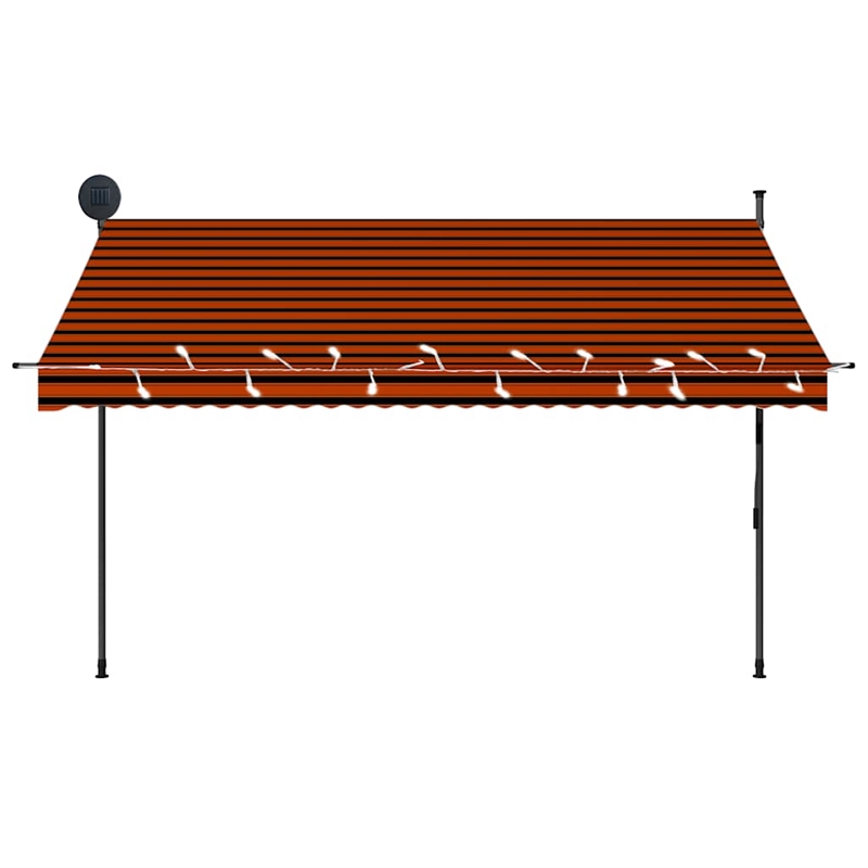 vidaXL Retractable Awning in Orange/Brown