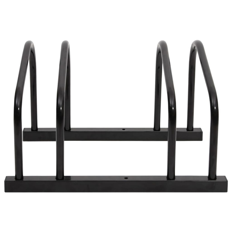 vidaXL Bike Rack for 2 Bikes in Black Steel