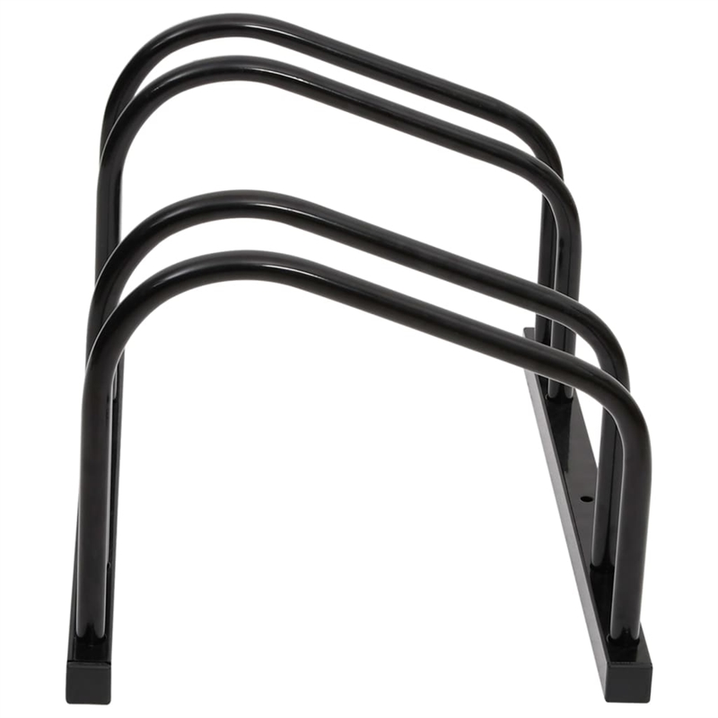 vidaXL Bike Rack for 2 Bikes in Black Steel