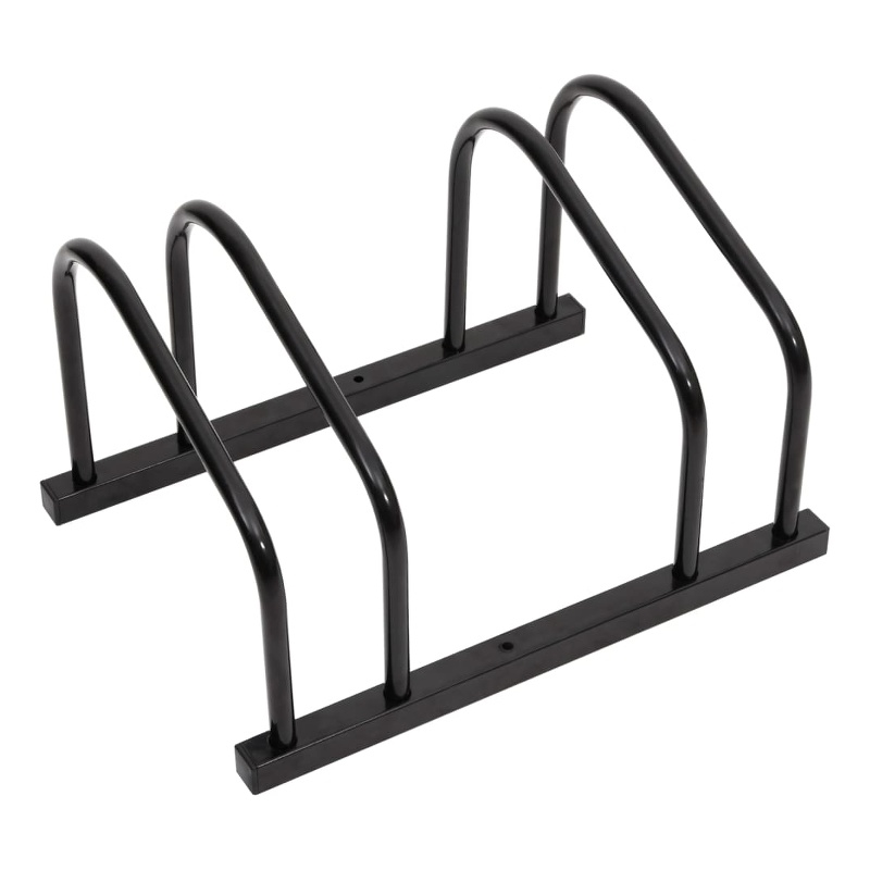 vidaXL Bike Rack for 2 Bikes in Black Steel