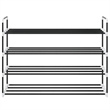 vidaXL Metal and Plastic Medium Shoe Rack in Black