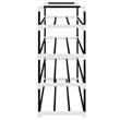 vidaXL Metal and Plastic Medium Shoe Rack in Black