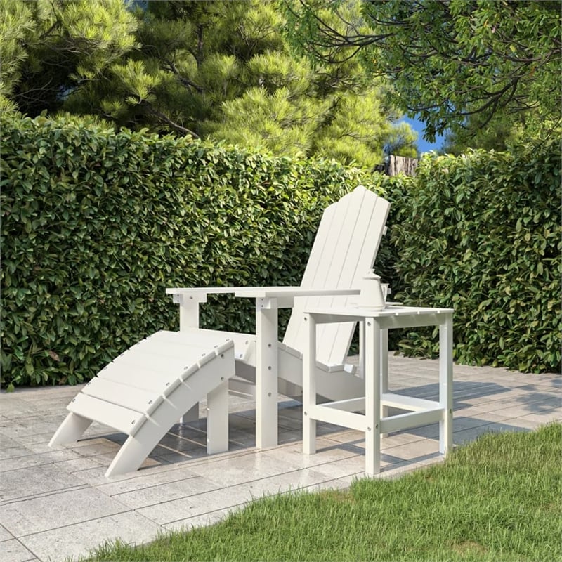 vidaXL Garden Table in White