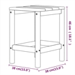 vidaXL Garden Table in White