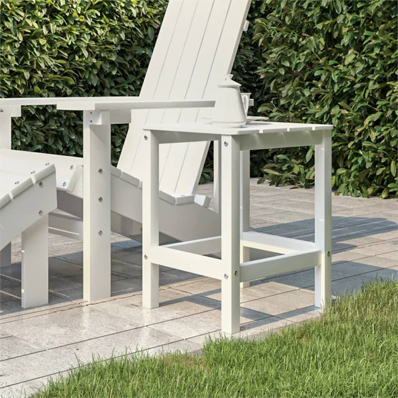 vidaXL Garden Table in White