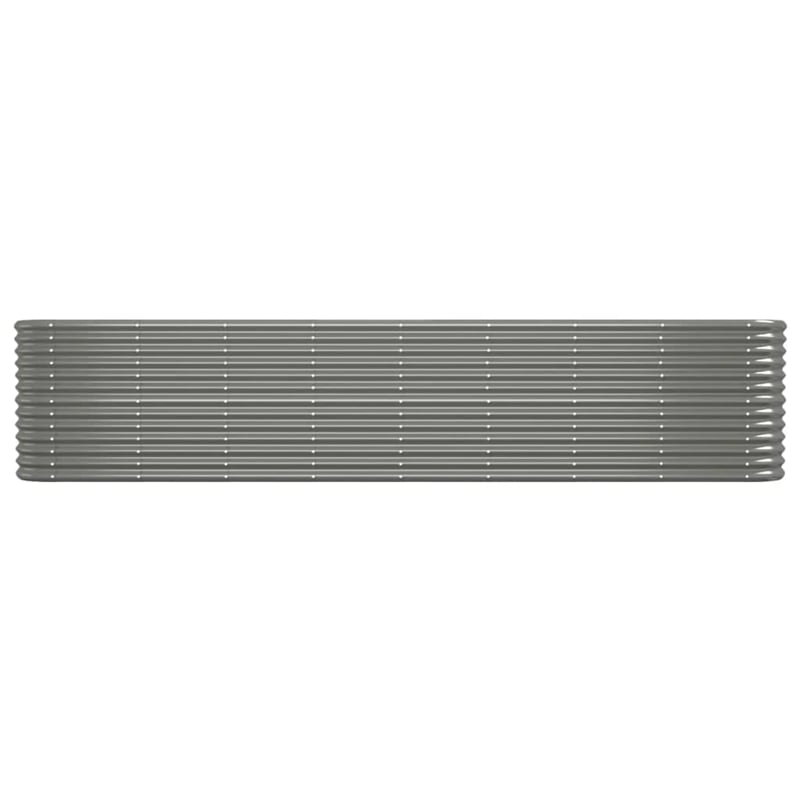 vidaXL Powder-Coated Steel Raised Garden Bed in Gray