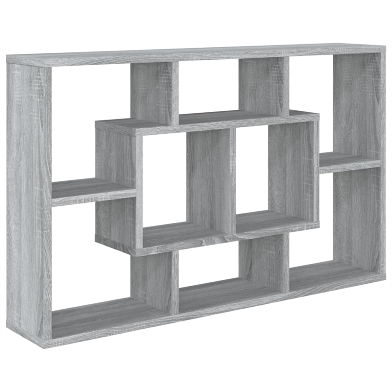 vidaXL Engineered Wood Wall Shelf in Gray Sonoma