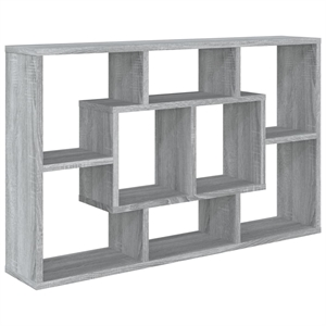 vidaXL Engineered Wood Wall Shelf in Gray Sonoma
