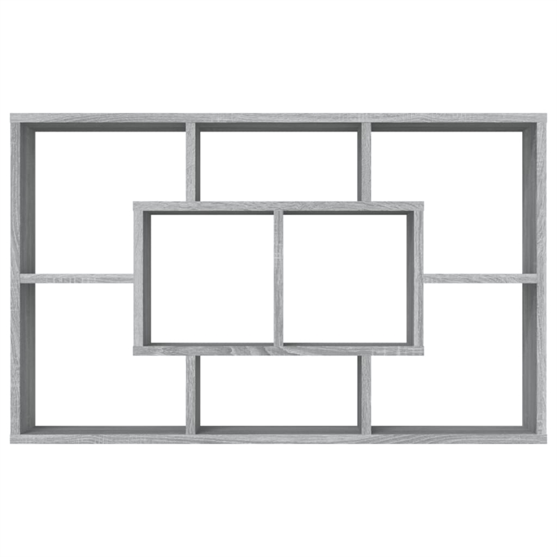 vidaXL Engineered Wood Wall Shelf in Gray Sonoma
