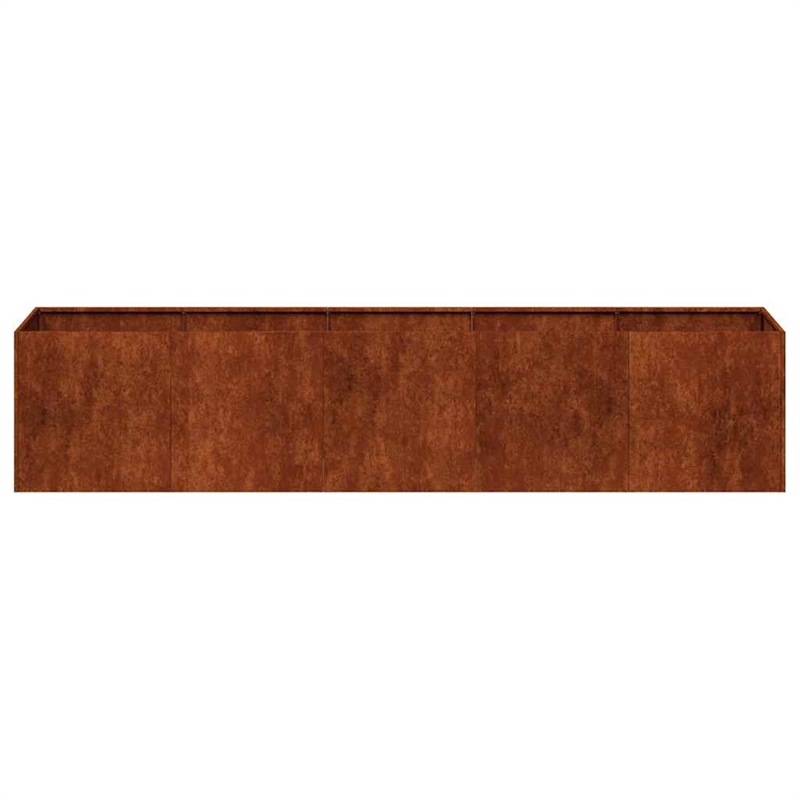 vidaXL Large Steel Garden Planter in Rusty