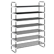 vidaXL Metal and Plastic Large Shoe Rack in Black