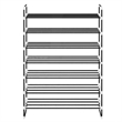 vidaXL Metal and Plastic Large Shoe Rack in Black