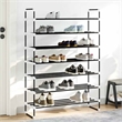 vidaXL Metal and Plastic Large Shoe Rack in Black