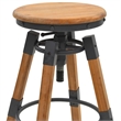 vidaXL Natural Wood Bar Stool Set of 2 in Brown