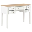 vidaXL Pinewood Standard Writing Desk in White/Brown