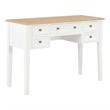 vidaXL Pinewood Standard Writing Desk in White/Brown