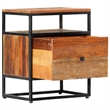 vidaXL Solid Reclaimed Wood Small Bedside Cabinet in Multicolor
