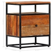 vidaXL Solid Reclaimed Wood Small Bedside Cabinet in Multicolor