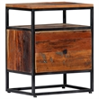 vidaXL Solid Reclaimed Wood Small Bedside Cabinet in Multicolor