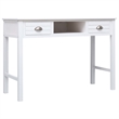 vidaXL Solid Paulownia Wood Desk in White