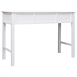 vidaXL Solid Paulownia Wood Desk in White
