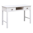vidaXL Solid Paulownia Wood Desk in White