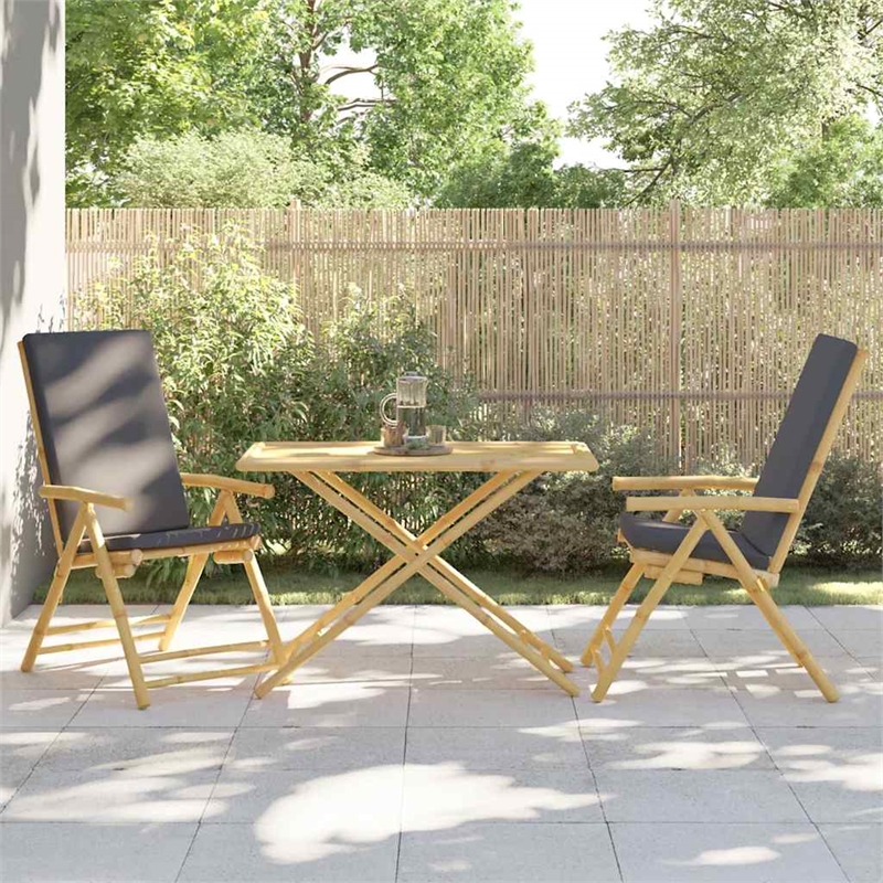 vidaXL Foldable Garden Table in Natural