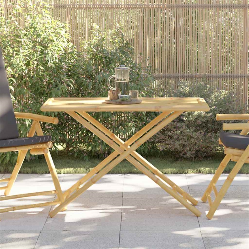 vidaXL Foldable Garden Table in Natural