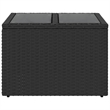 vidaXL PE Rattan Garden Table in Black