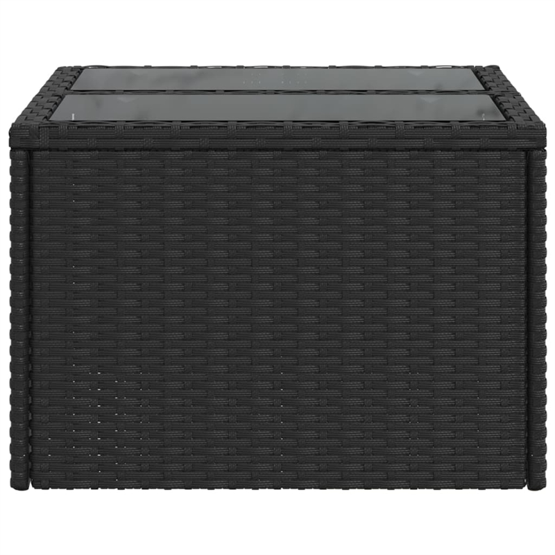 vidaXL PE Rattan Garden Table in Black