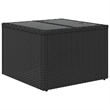 vidaXL PE Rattan Garden Table in Black