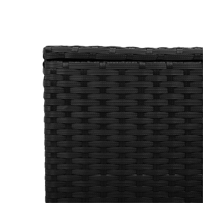 vidaXL PE Rattan Garden Table in Black