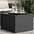 vidaXL PE Rattan Garden Table in Black