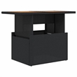 vidaXL Acacia Wood Garden Table in Black